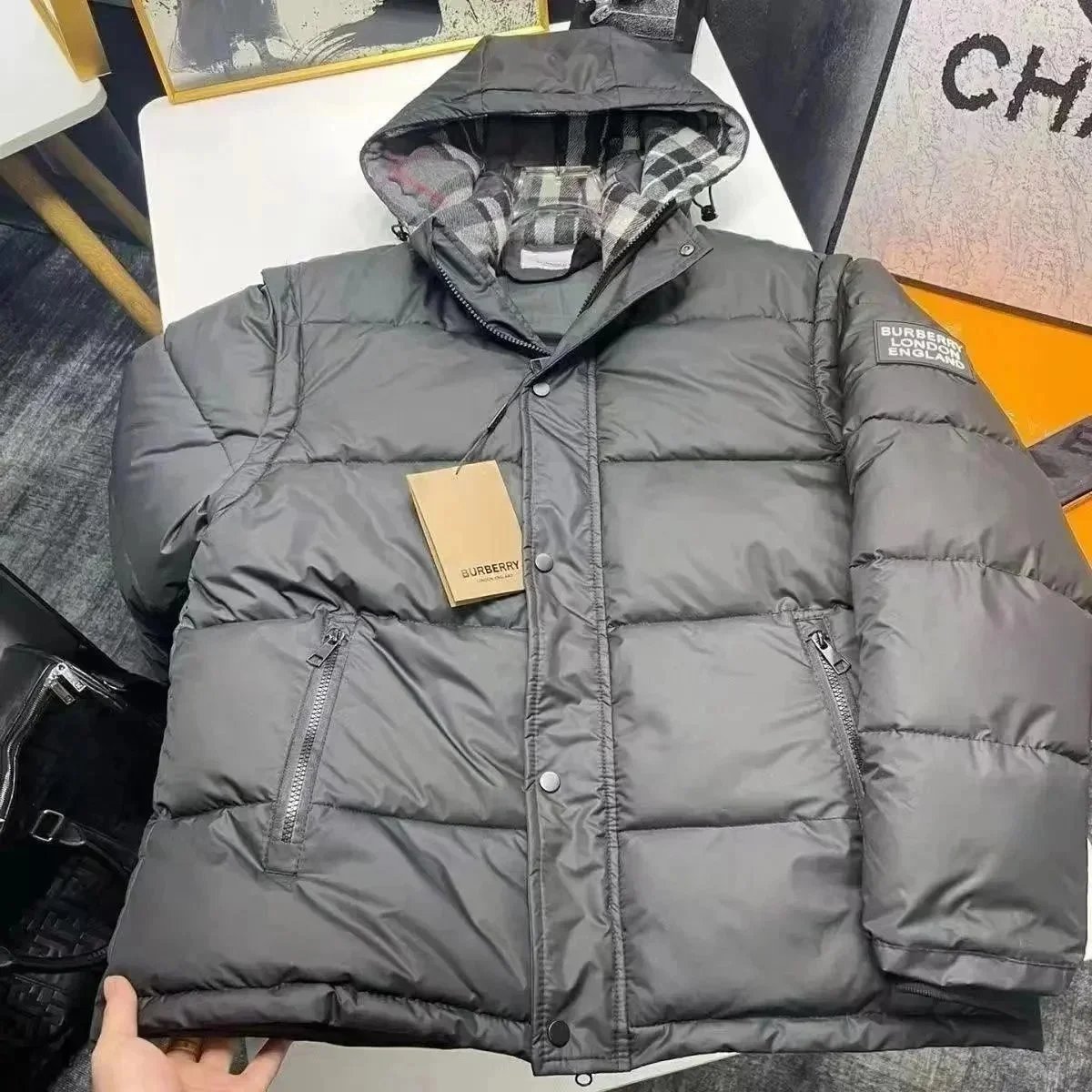 Designer Winter Helionic Hooded Down Jacket For Men And Women