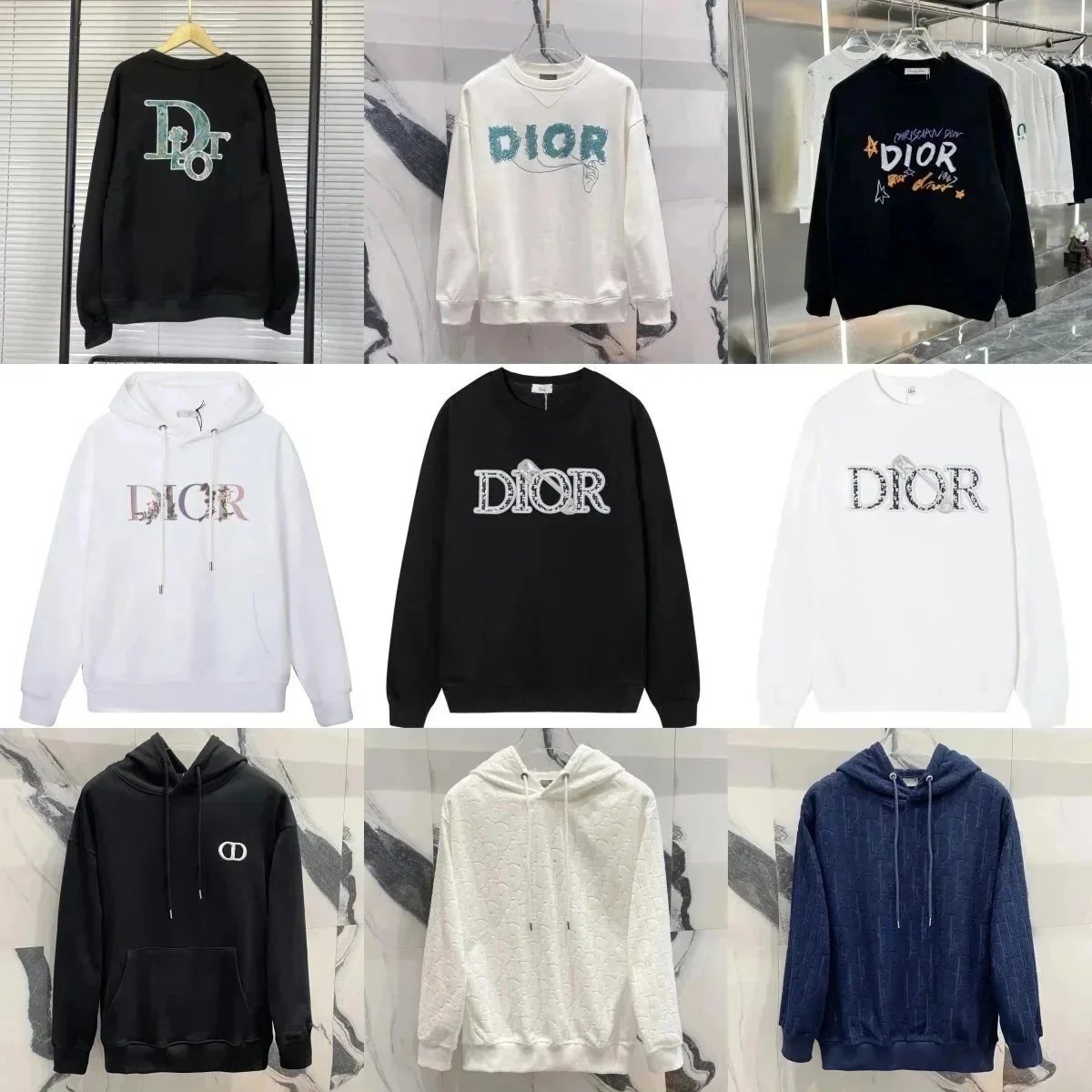 DIOR MEN 2021 Flowers Sweatshirts & Hoodies