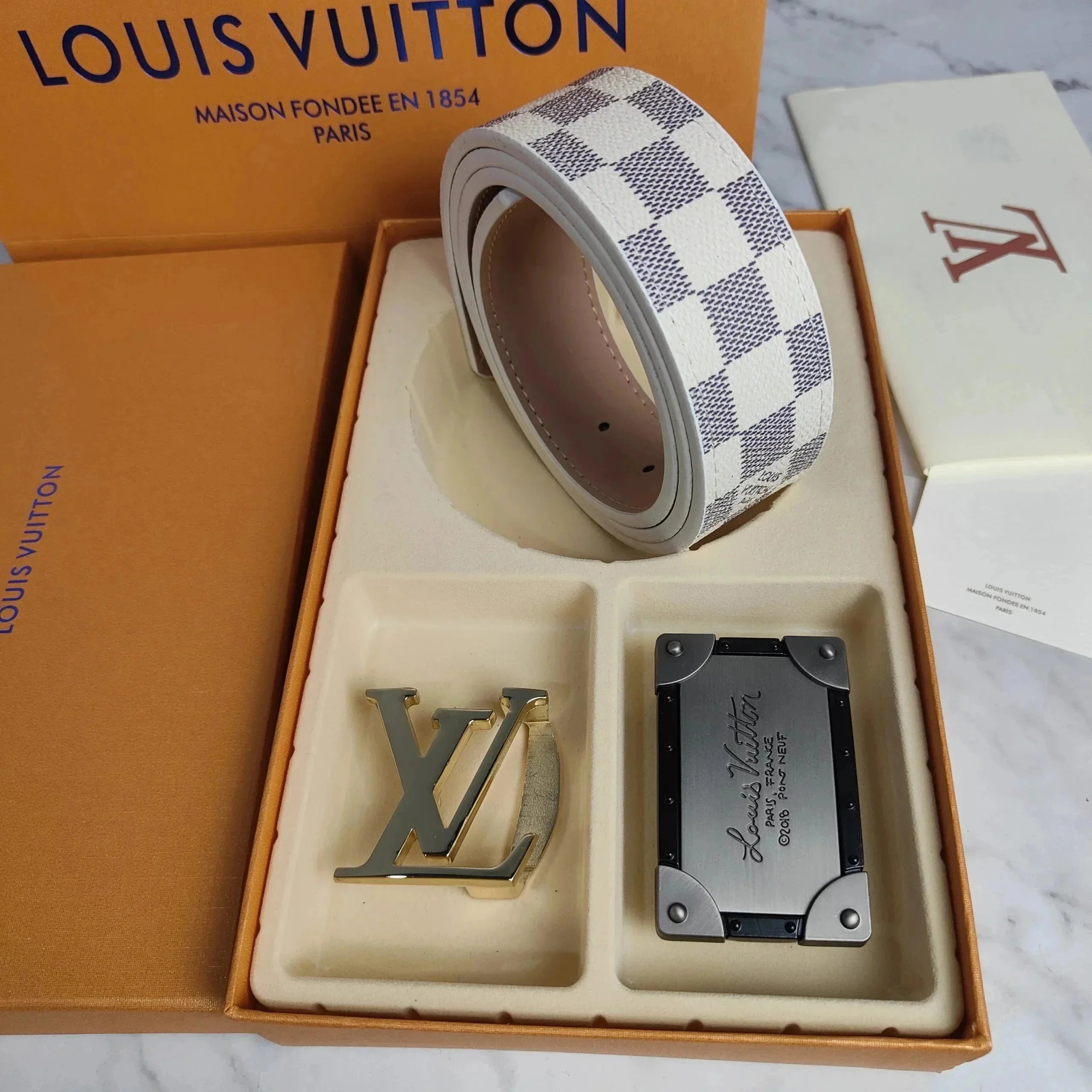 L letter tail clip versatile casual business new belt for men