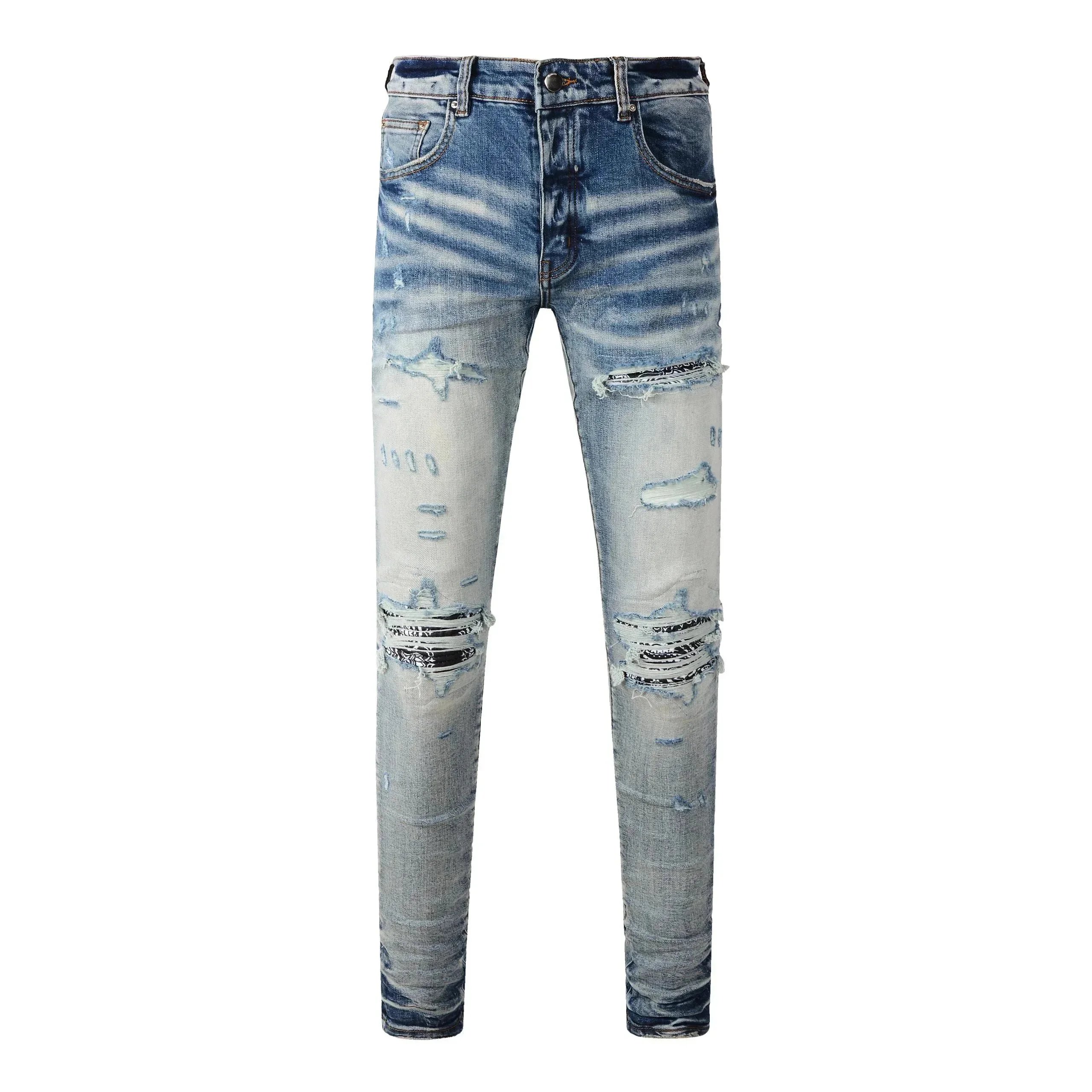 2024 Mens Light Blue, Dark Gray Jeans