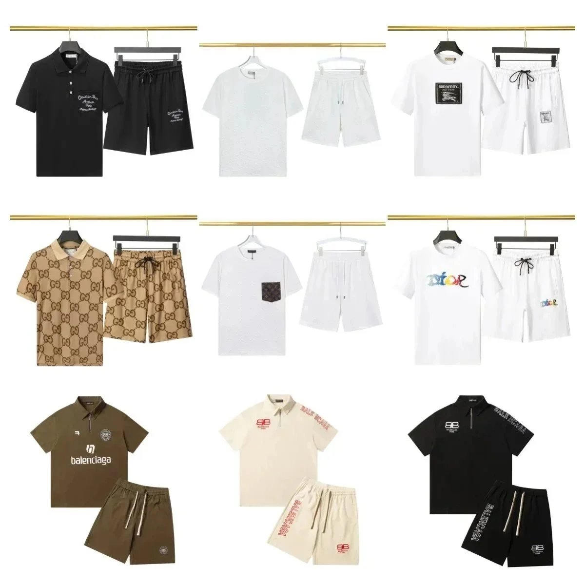 Balenciaga Men's 2-Piece Hawaiian Floral Shirt and Shorts Set