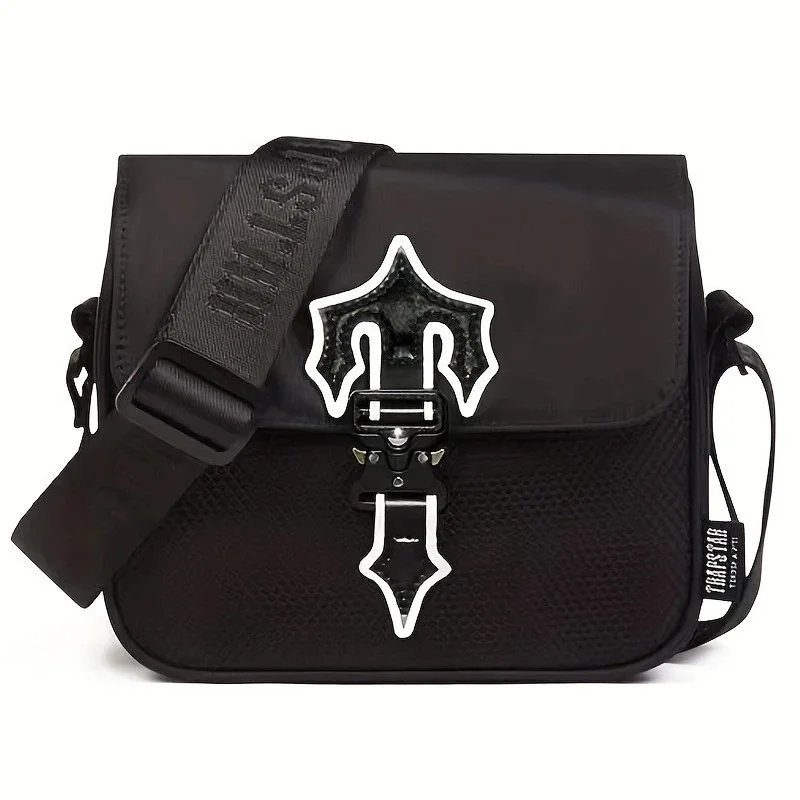 THORSTAR Black Crossbody Bag with Gothic Design and Adjustable Strap