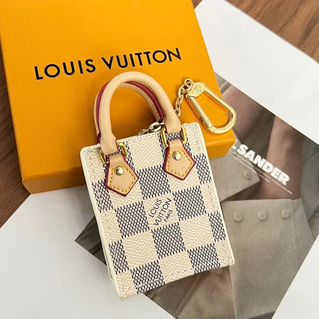 Louis Vuitton Mini Damier Azur Bag with Gold Hardware