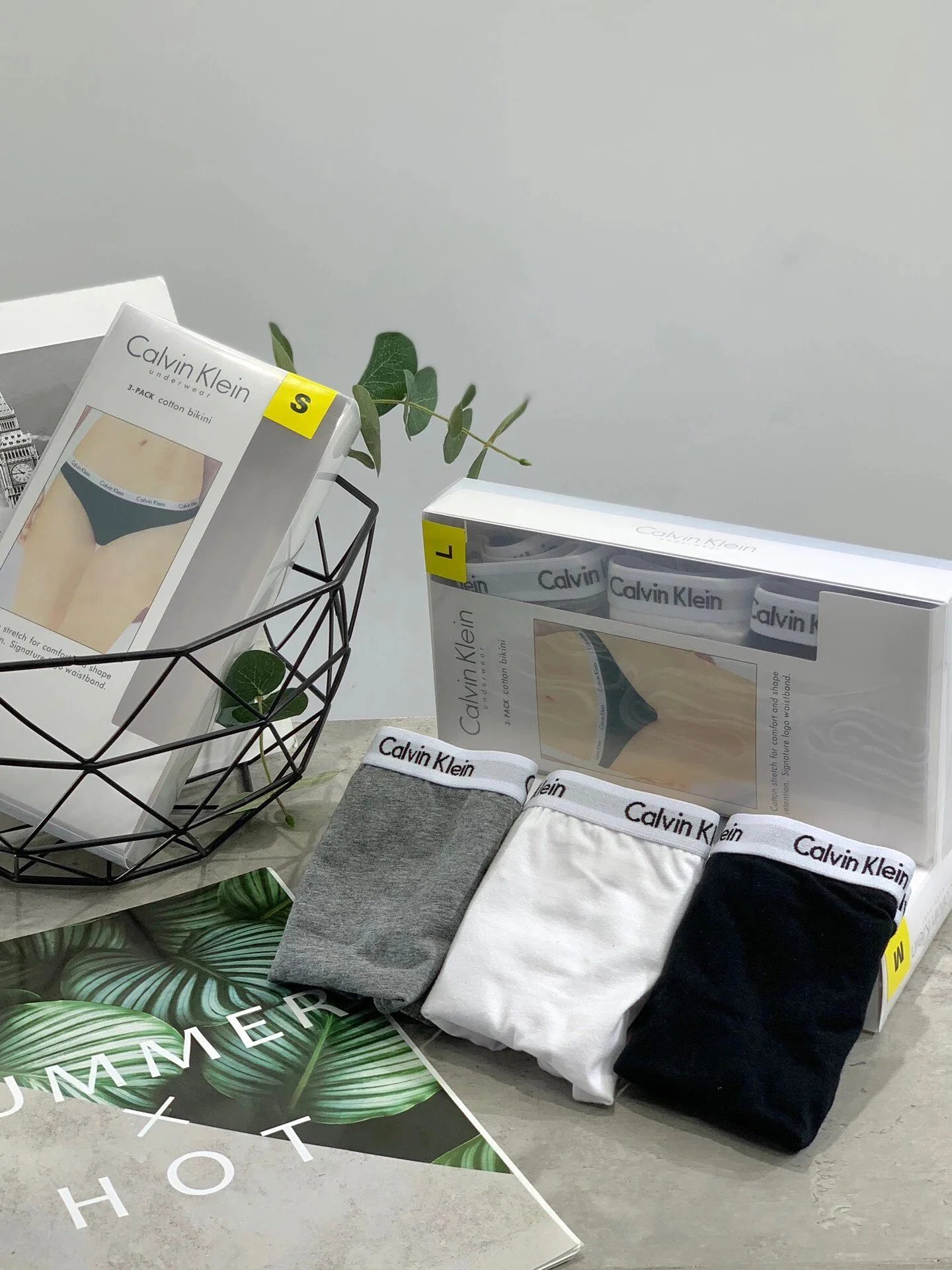 Calvin Klein 3-Pack Cotton Bikini Underwear for Women