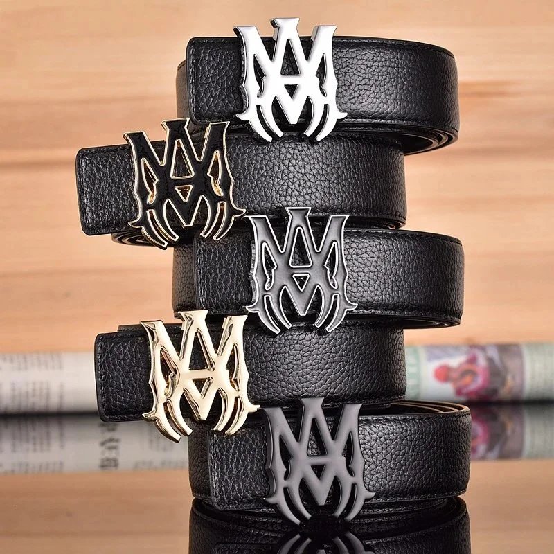 Mystic M Logo Leather Belt for Men - Fashionable & Durable