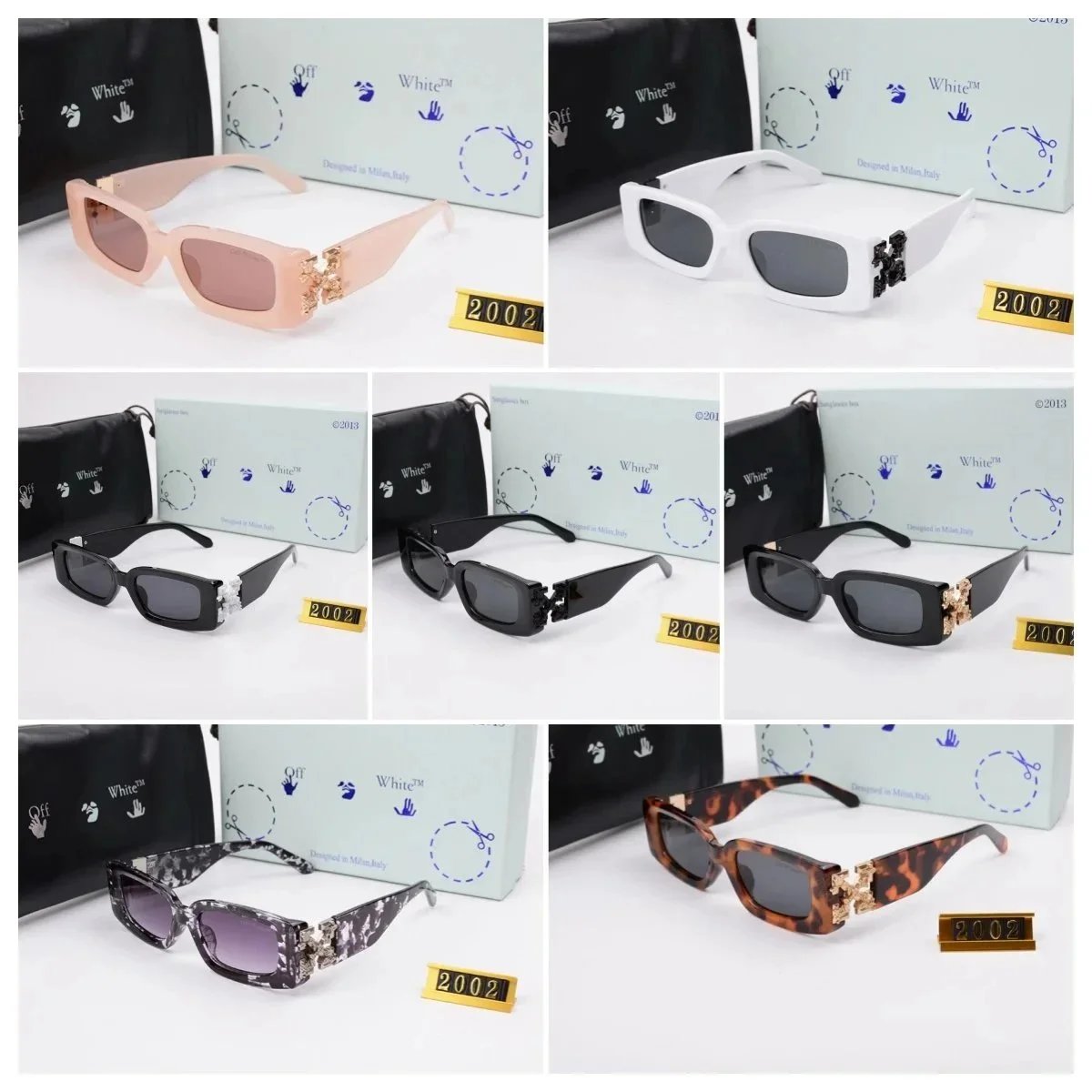 Off-White 2002 Sunglasses with Decorative Side Details