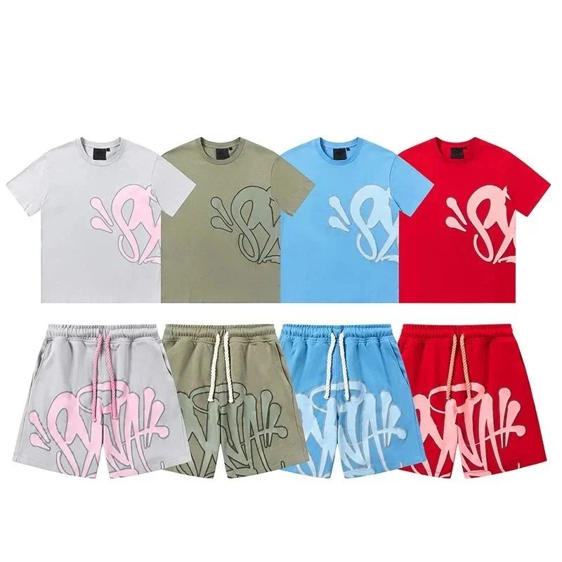 WINK Graffiti Style T-Shirt and Shorts Set for Men and Women