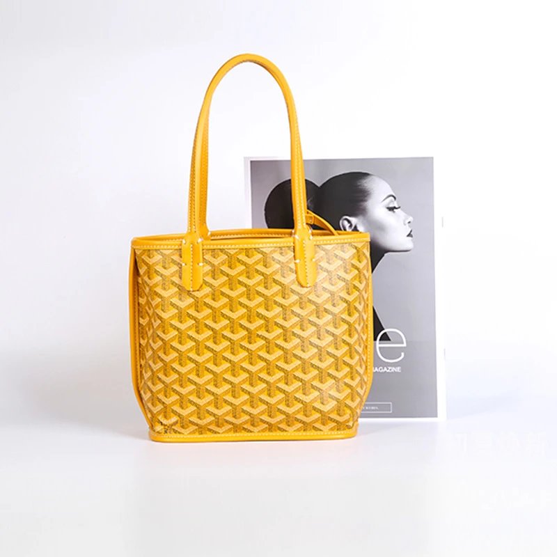 Yellow Goyard Saint Louis Tote Bag Women's Fashion Handbag