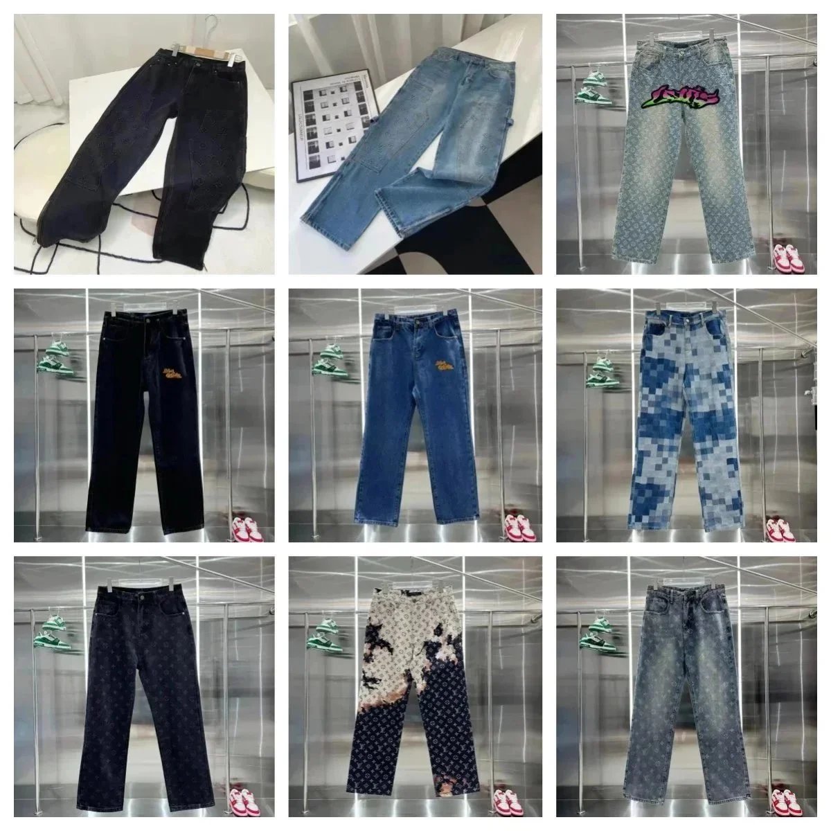 Louis Vuitton Patterned Denim Pants for Women