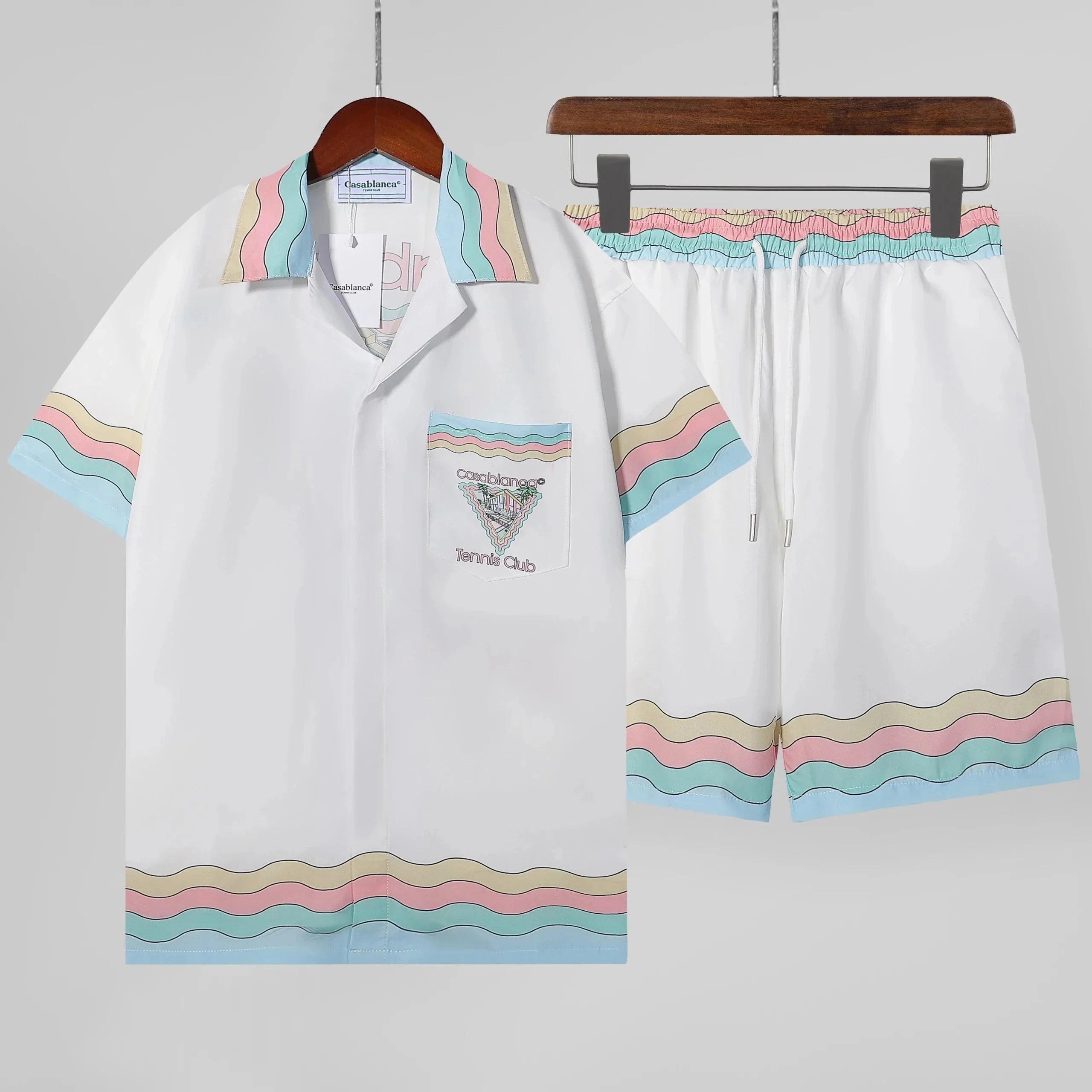 Casablanca Tennis Club Short Sleeve Shirt and Shorts Set