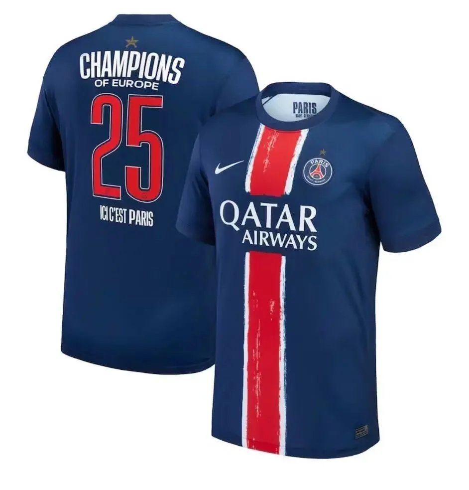 Paris Saint-Germain Champions of Europe 2024 Home Jersey