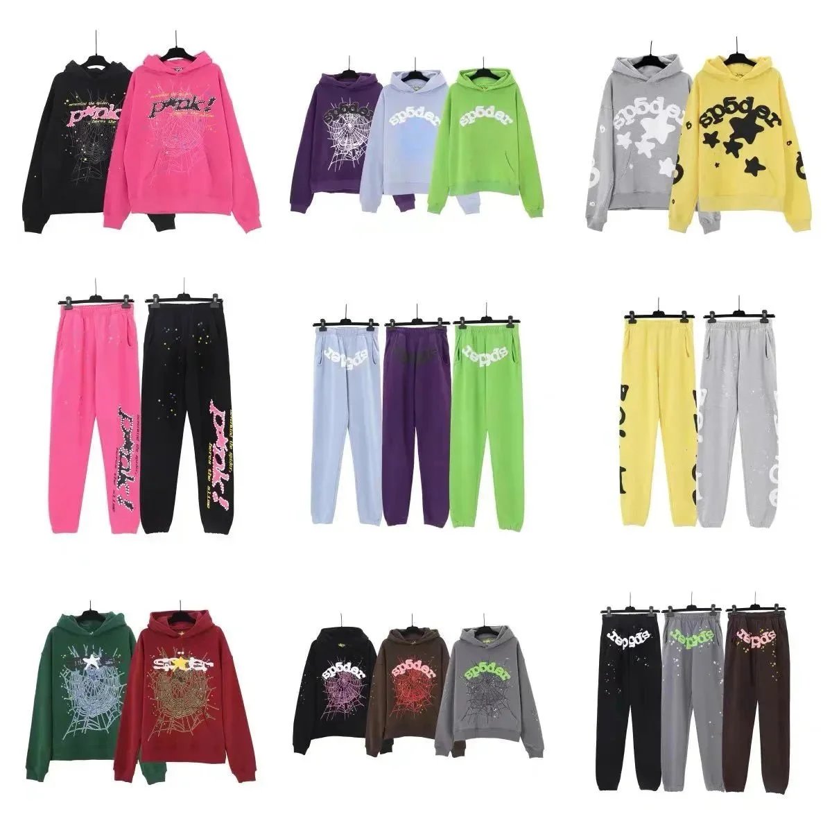 Spider Logo Hoodie and Pants Set for Women - Trendy Casual Sweatshirt Outfit