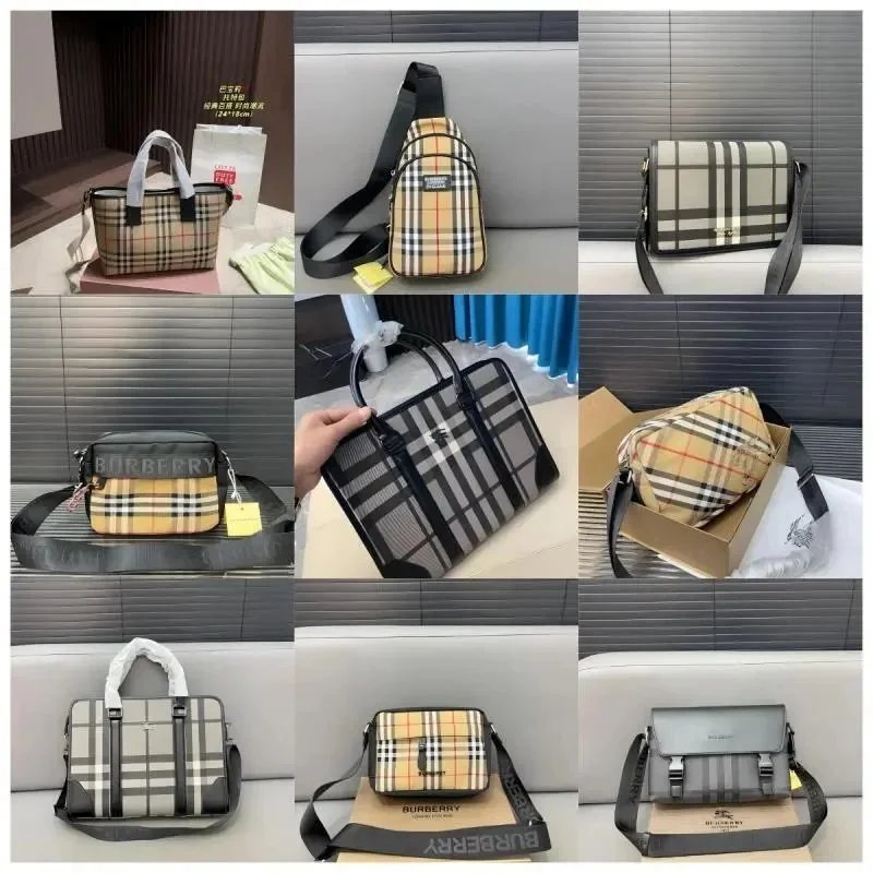 Burberry Check Pattern Crossbody Bag Women's Fashion Shoulder Bag