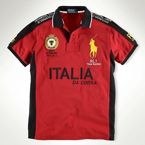 Ralph Lauren Italia Da Corsa Polo Shirt Red