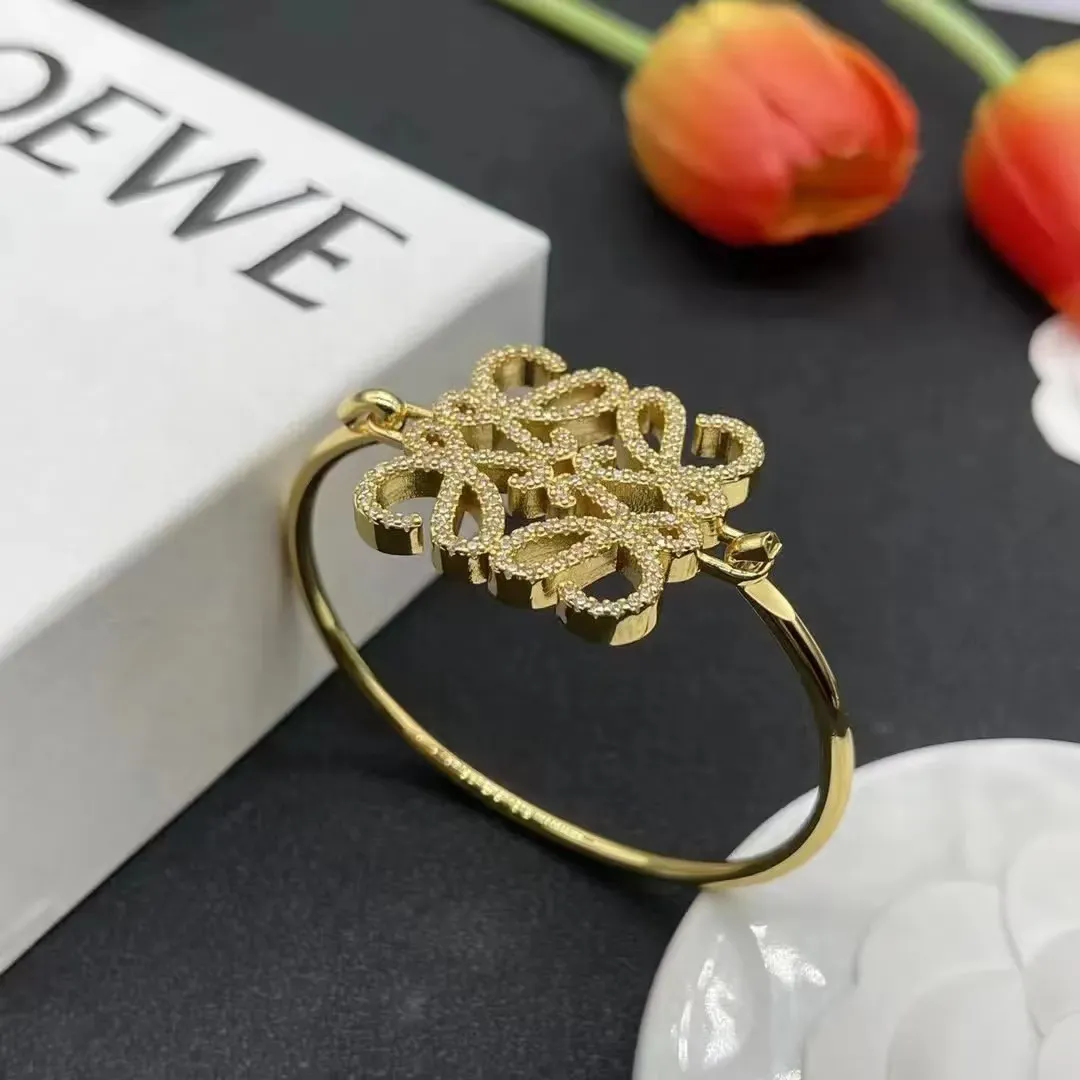 Luxury Gold Plated Floral Cuff Bracelet for Women