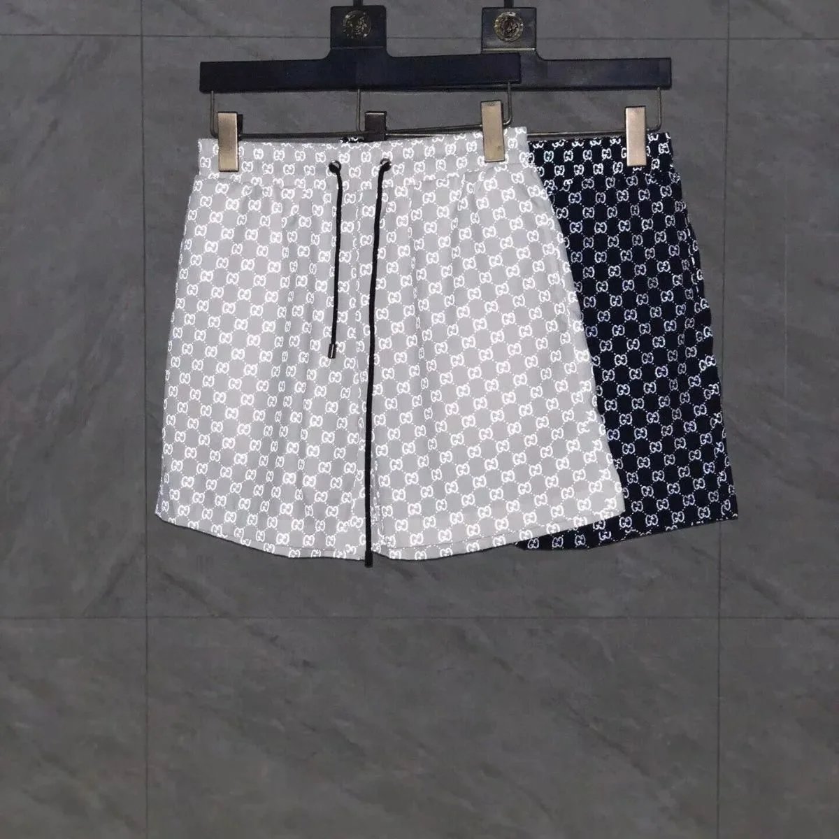 Gucci GG Logo Print Drawstring Shorts for Men and Women