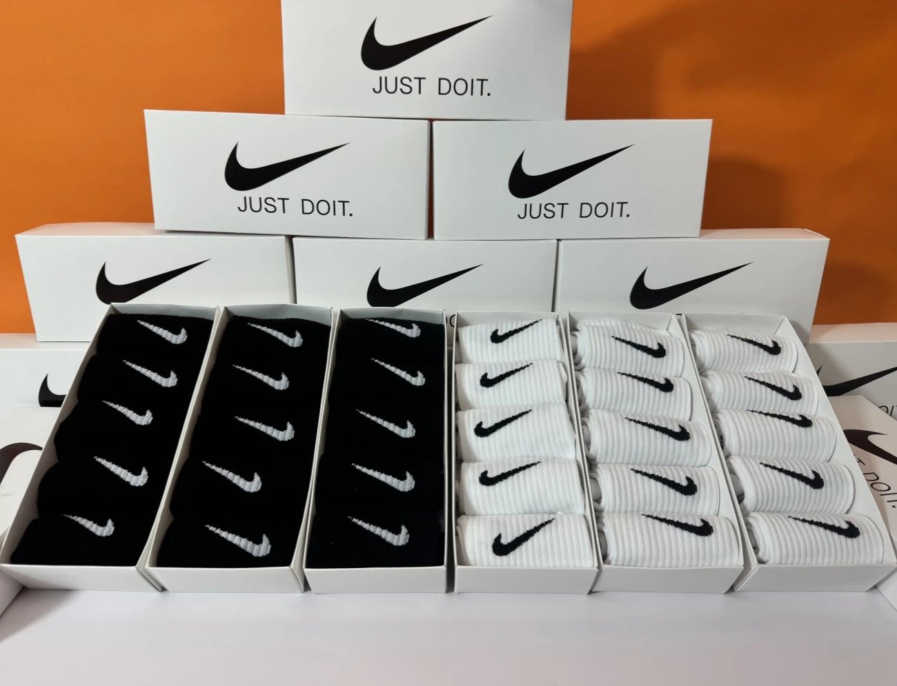 Nike Performance Crew Socks Black White Just Do It