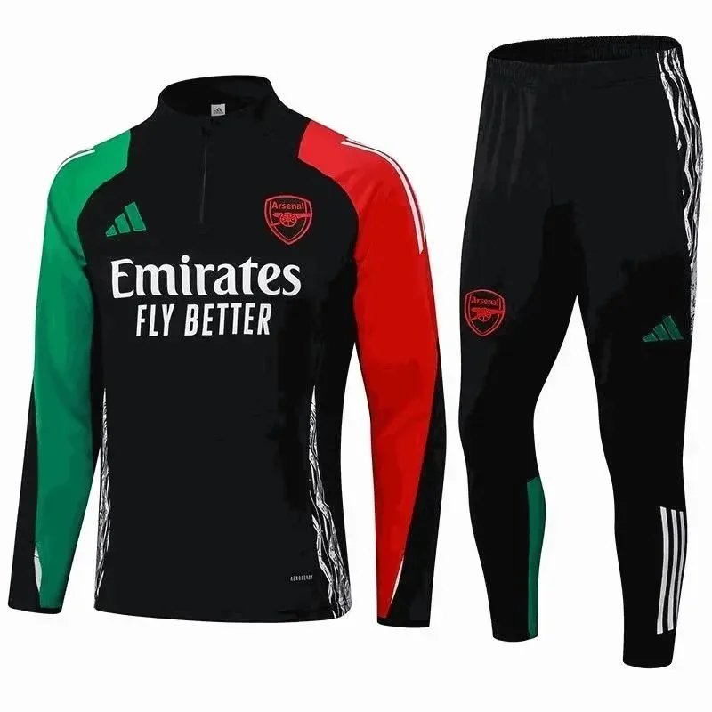 Arsenal FC Training Suit 2023-2024 Black Red Green