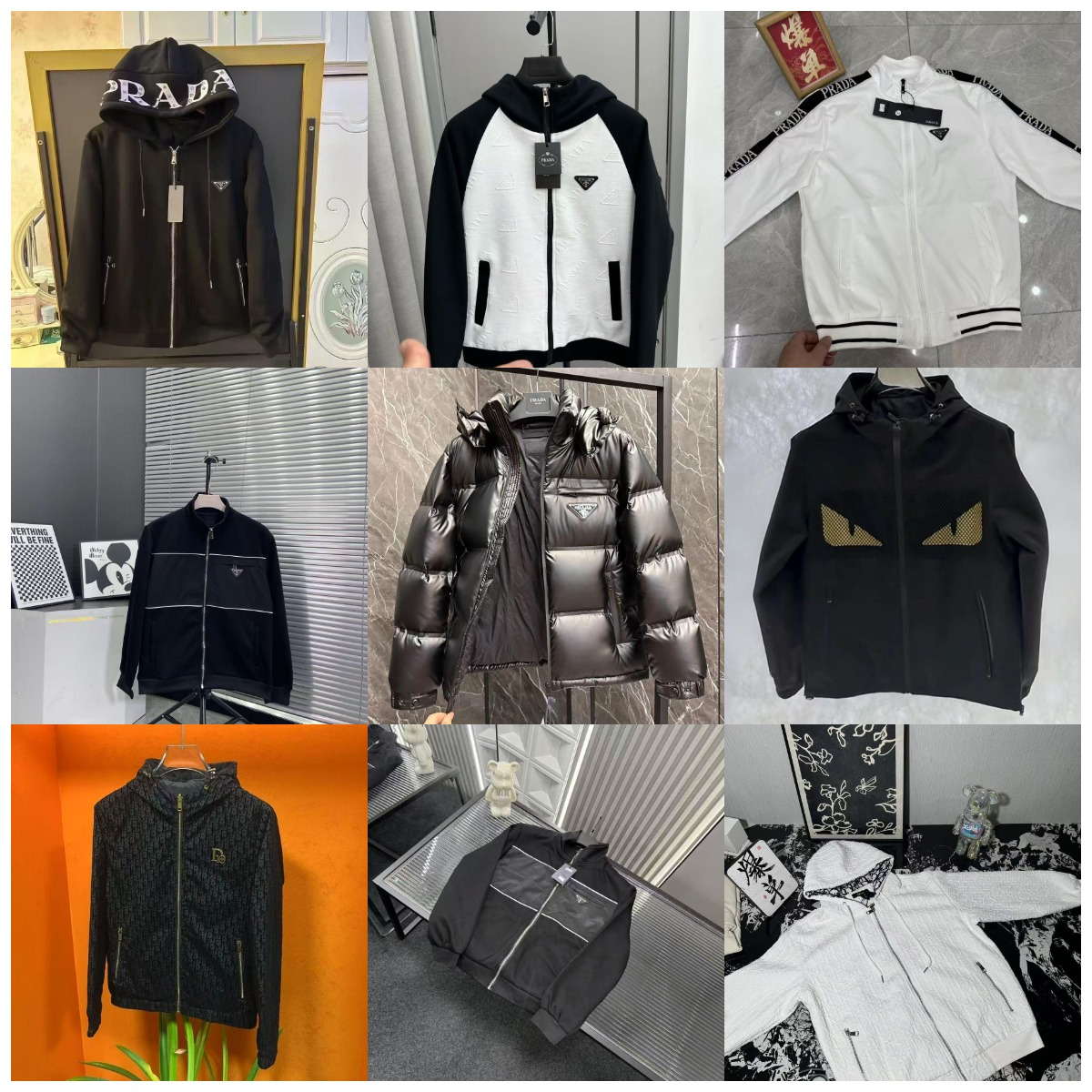 Prada Men's Hooded Jacket and Puffer Coat Collection