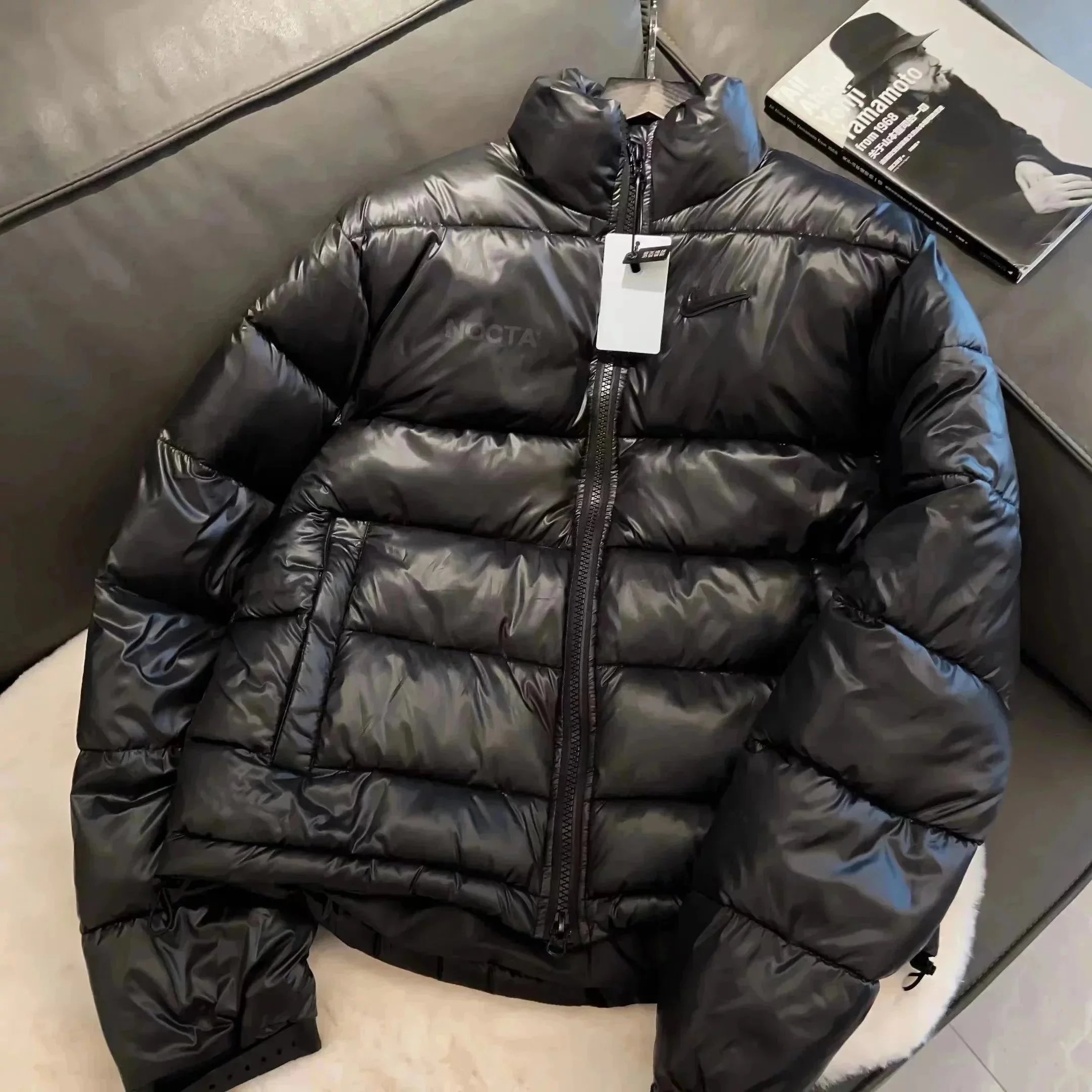 NOCTA Black Puffer Jacket Men Winter Warm Hooded Coat