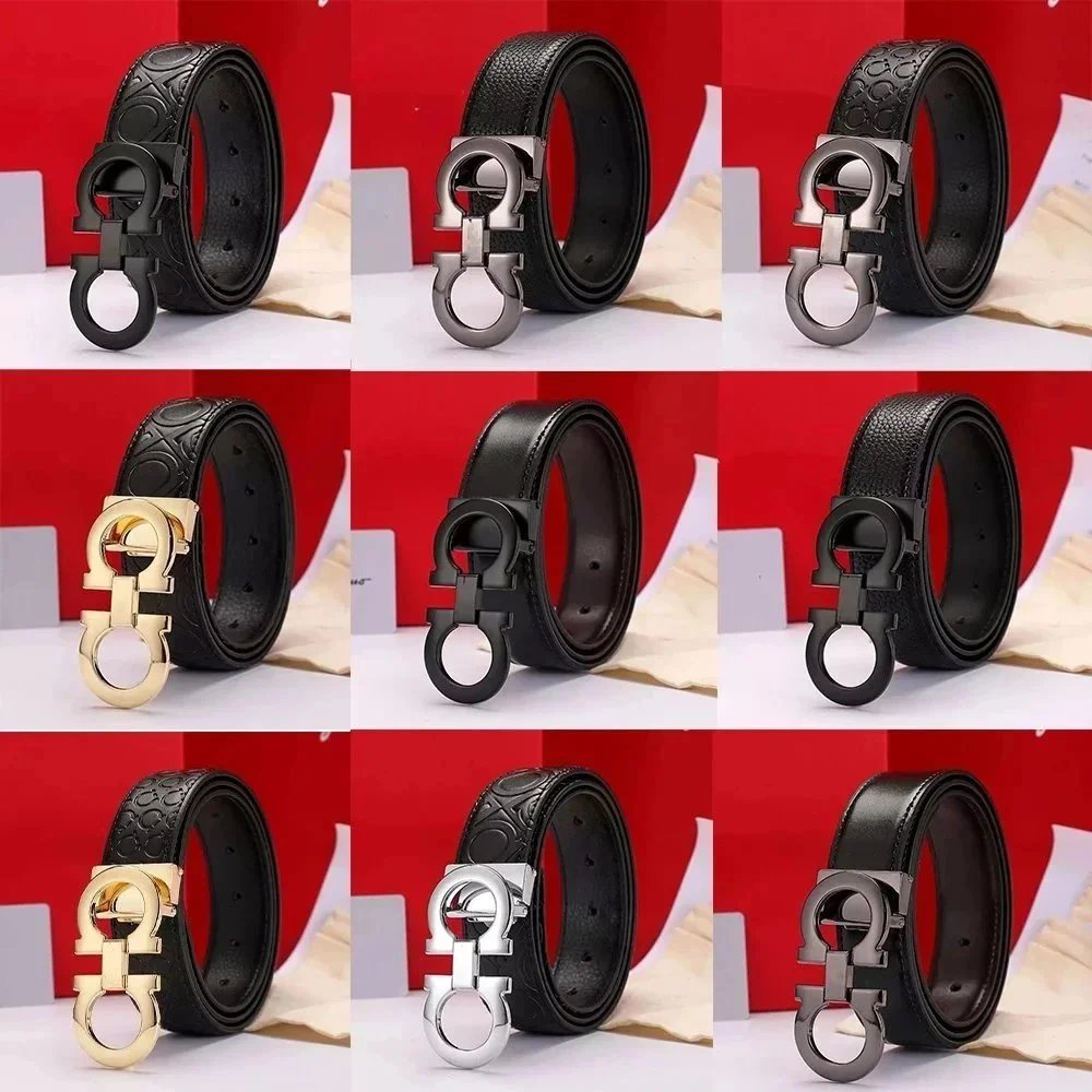 Men's Premium Leather Belt with Fashionable Metal Buckle