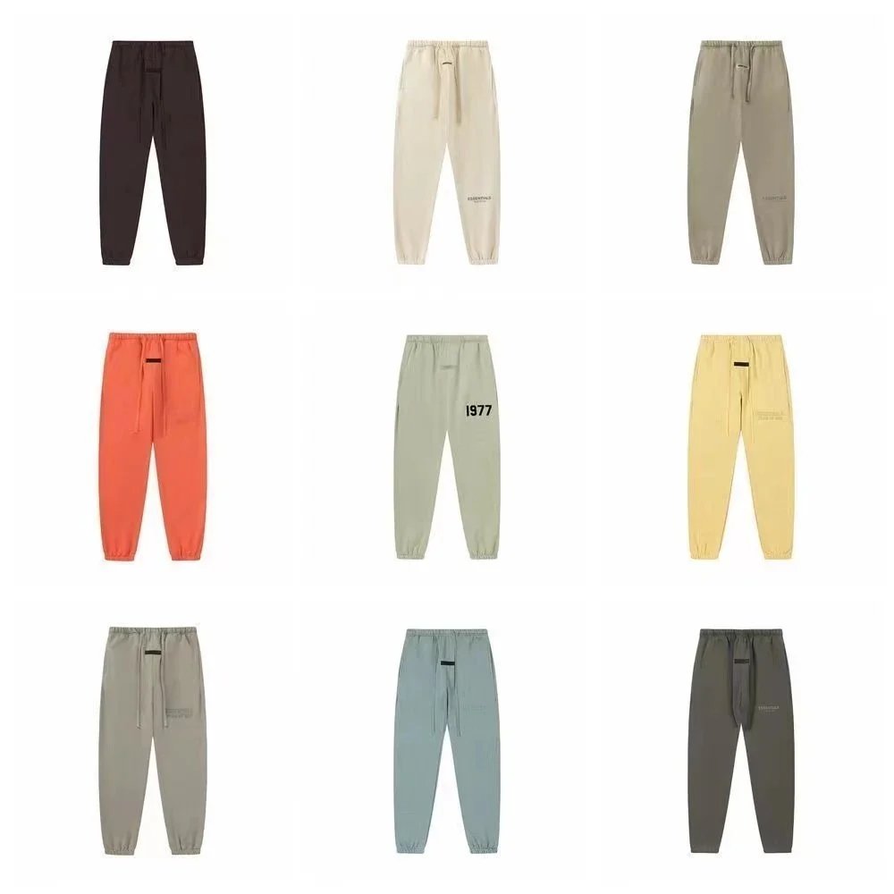 Essentials 1977 Logo Print Drawstring Jogger Pants for Men and Women