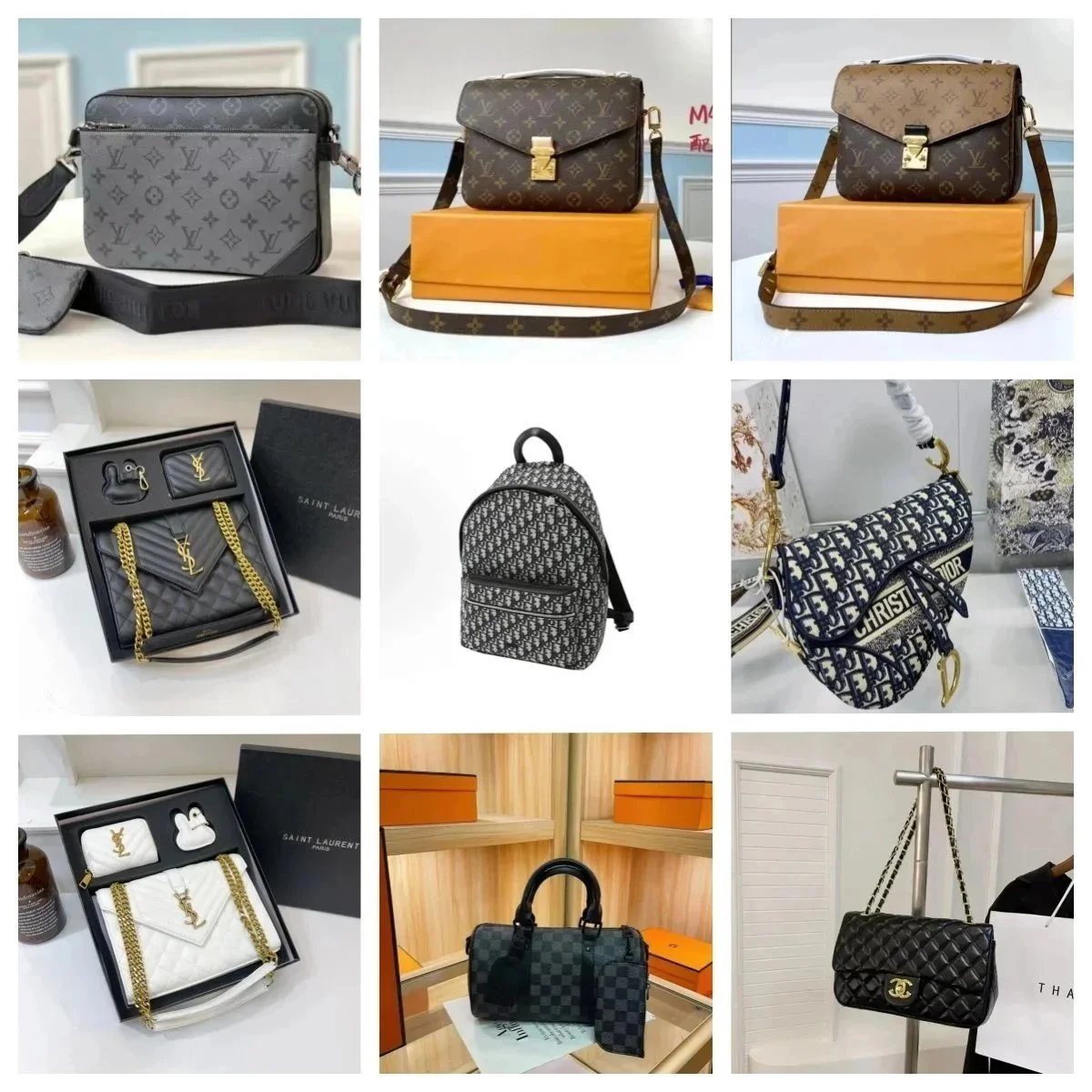 Luxury Designer Handbags Collection - LV Monogram & Dior Oblique Styles