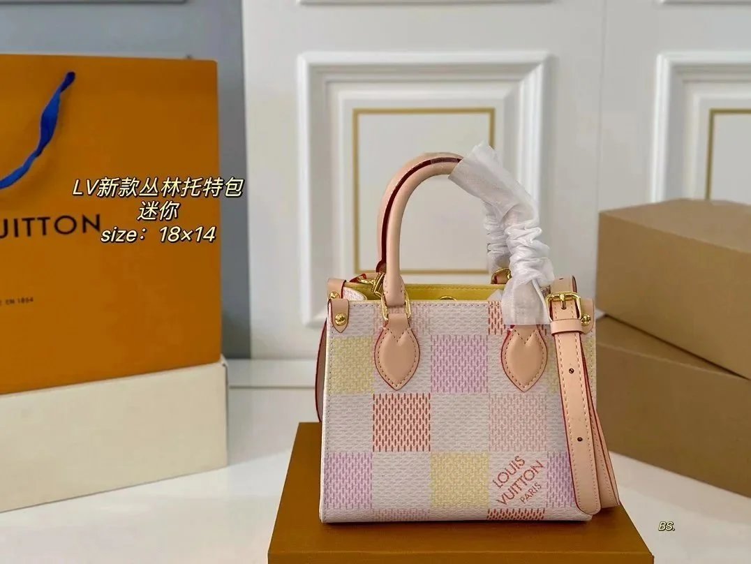 Louis Vuitton Mini Damier Azur Tote Bag Pastel Checkered Pattern