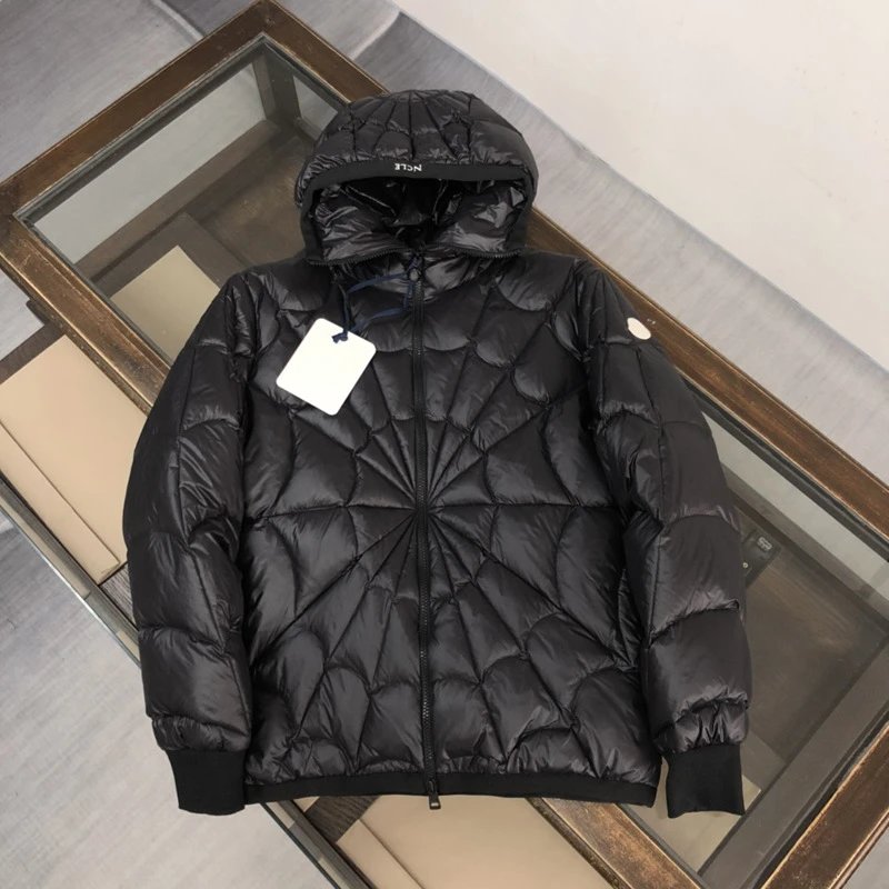 Moncler Black Quilted Down Jacket with Hood