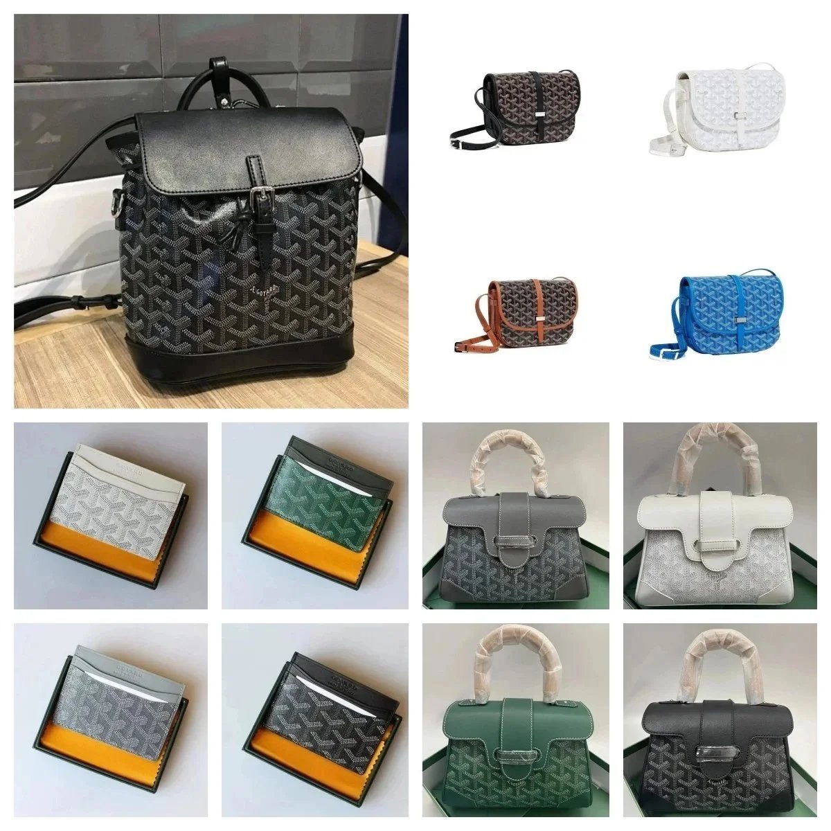 Goyard Monogram Canvas Backpack and Handbags Collection