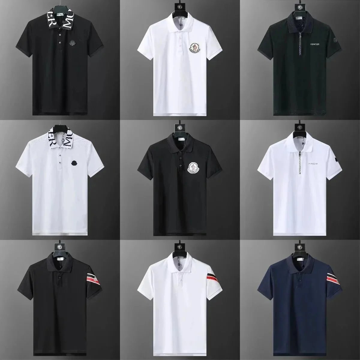 MONCLER Men's Polo Shirts Short Sleeve Casual Fashion Brand Clothing