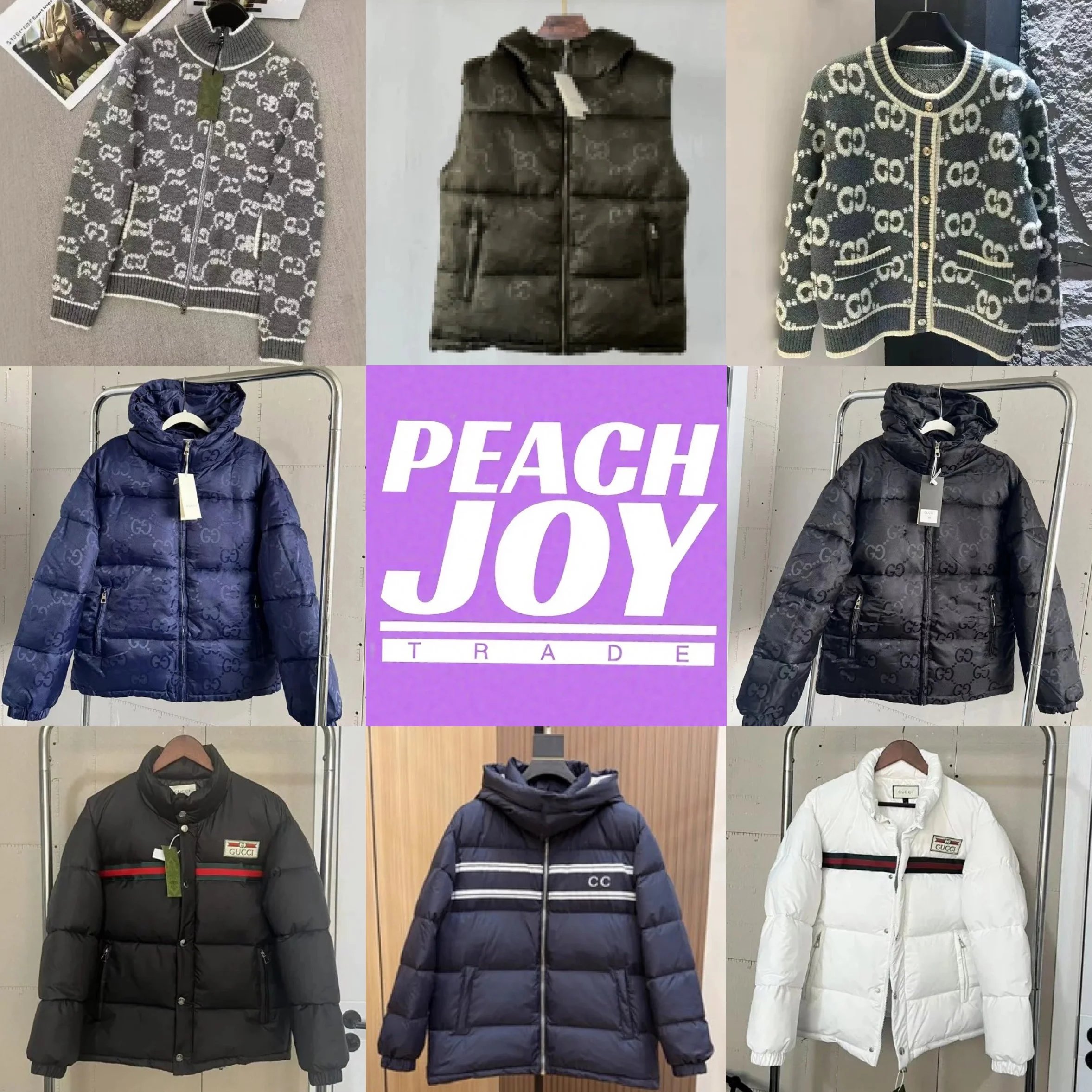 Gucci Monogram Down Jacket Winter Coat for Men and Women
