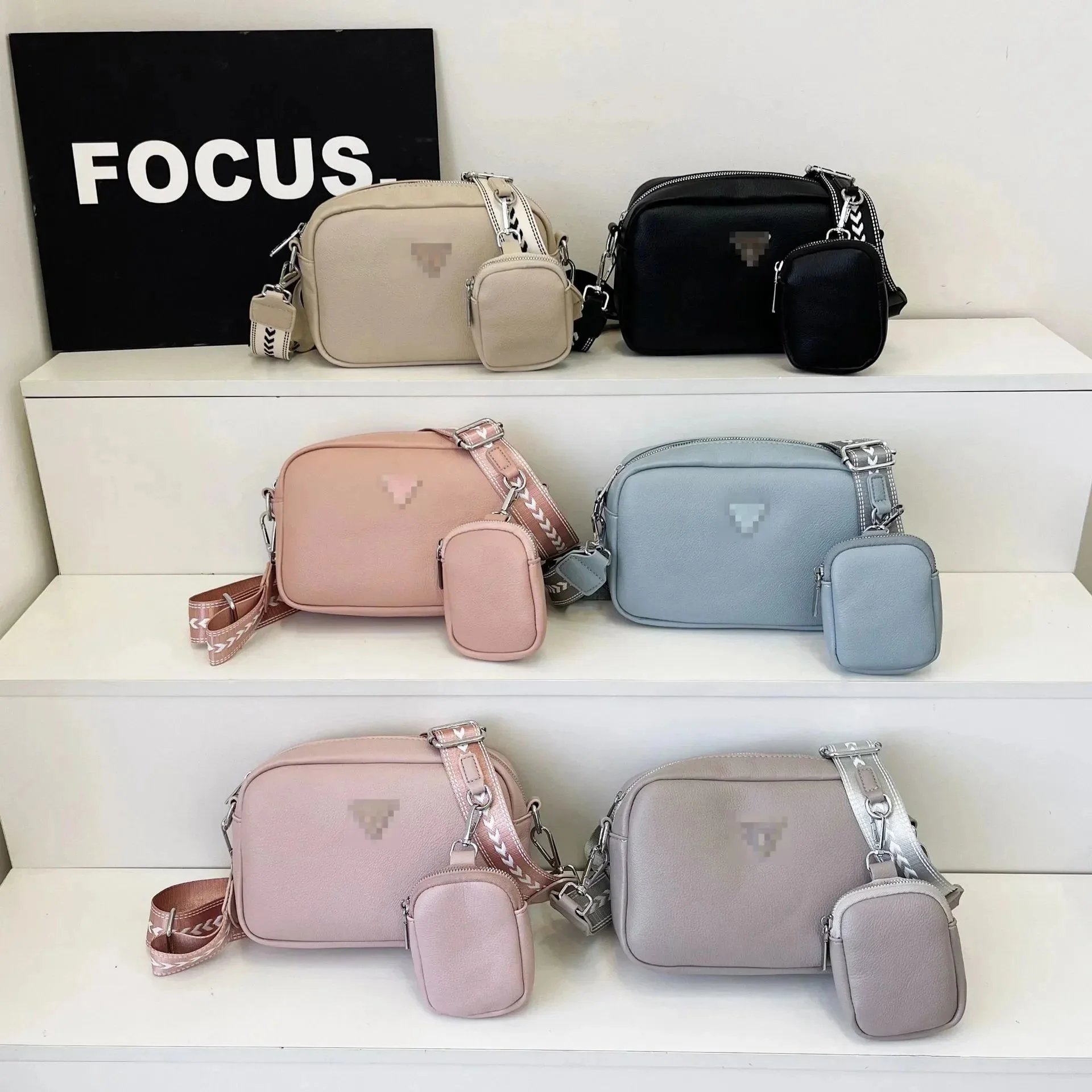 FOCUS Mini Crossbody Bag with Detachable Pouch - Stylish & Functional