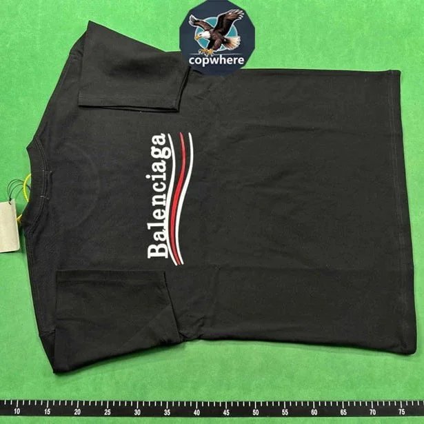 Balenciaga Black Logo T-Shirt for Men