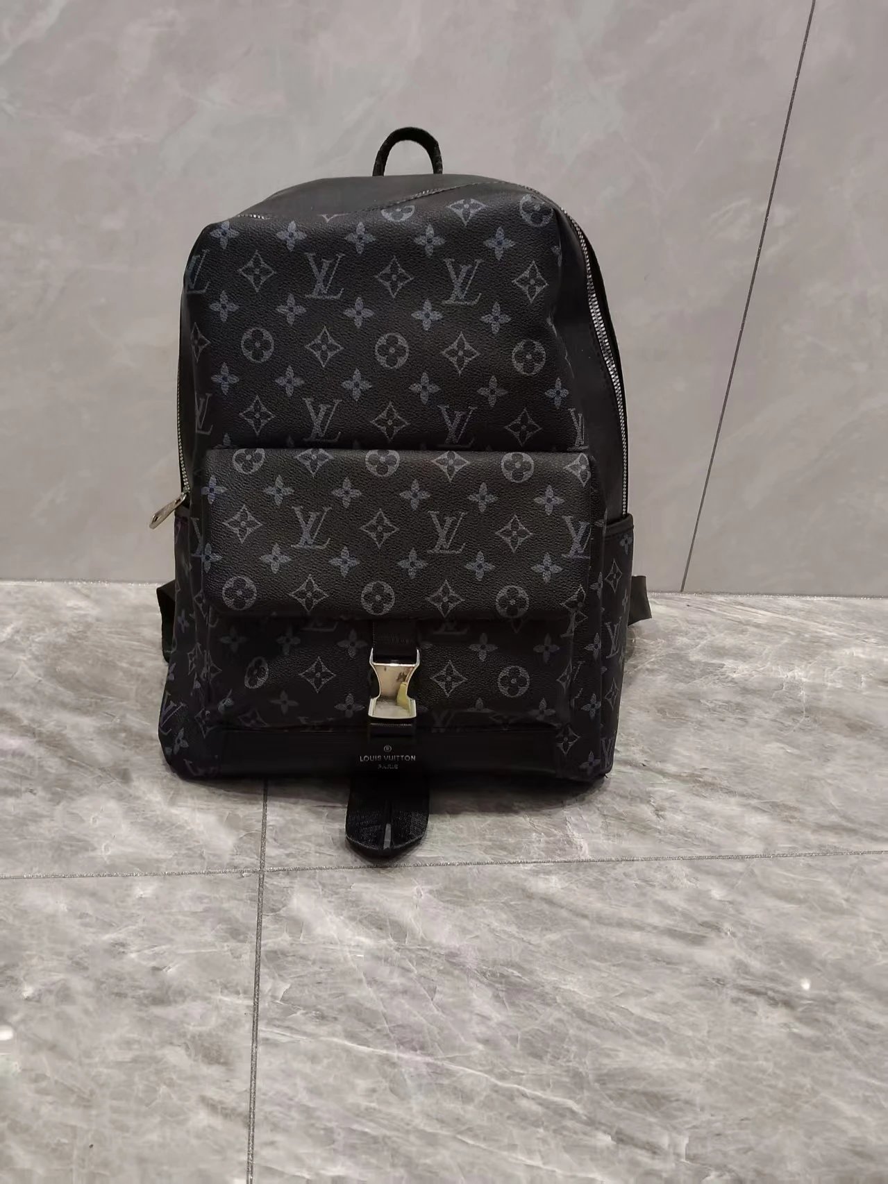 Louis Vuitton Monogram Black Backpack for Men and Women