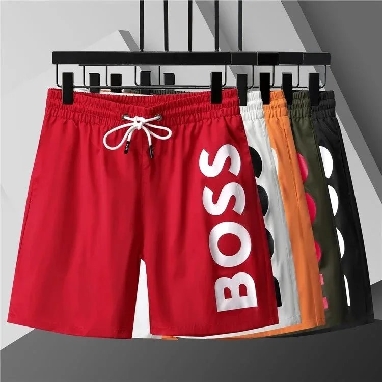 BOSS Logo Print Men's Casual Shorts Lightweight Athletic Wear
