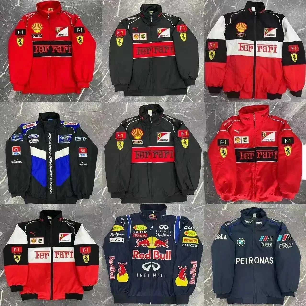 Official Ferrari F1 Racing Jacket Men's Team Sportswear
