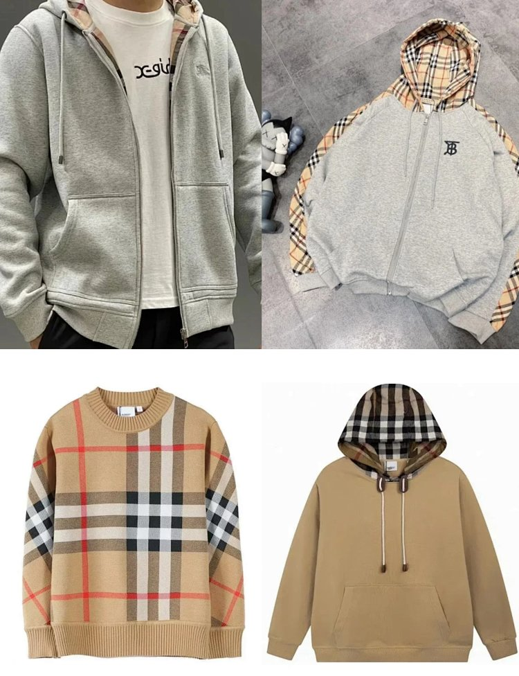 Classic Check Pattern Hoodie Sweatshirt Men's Casual Zip-Up Jacket