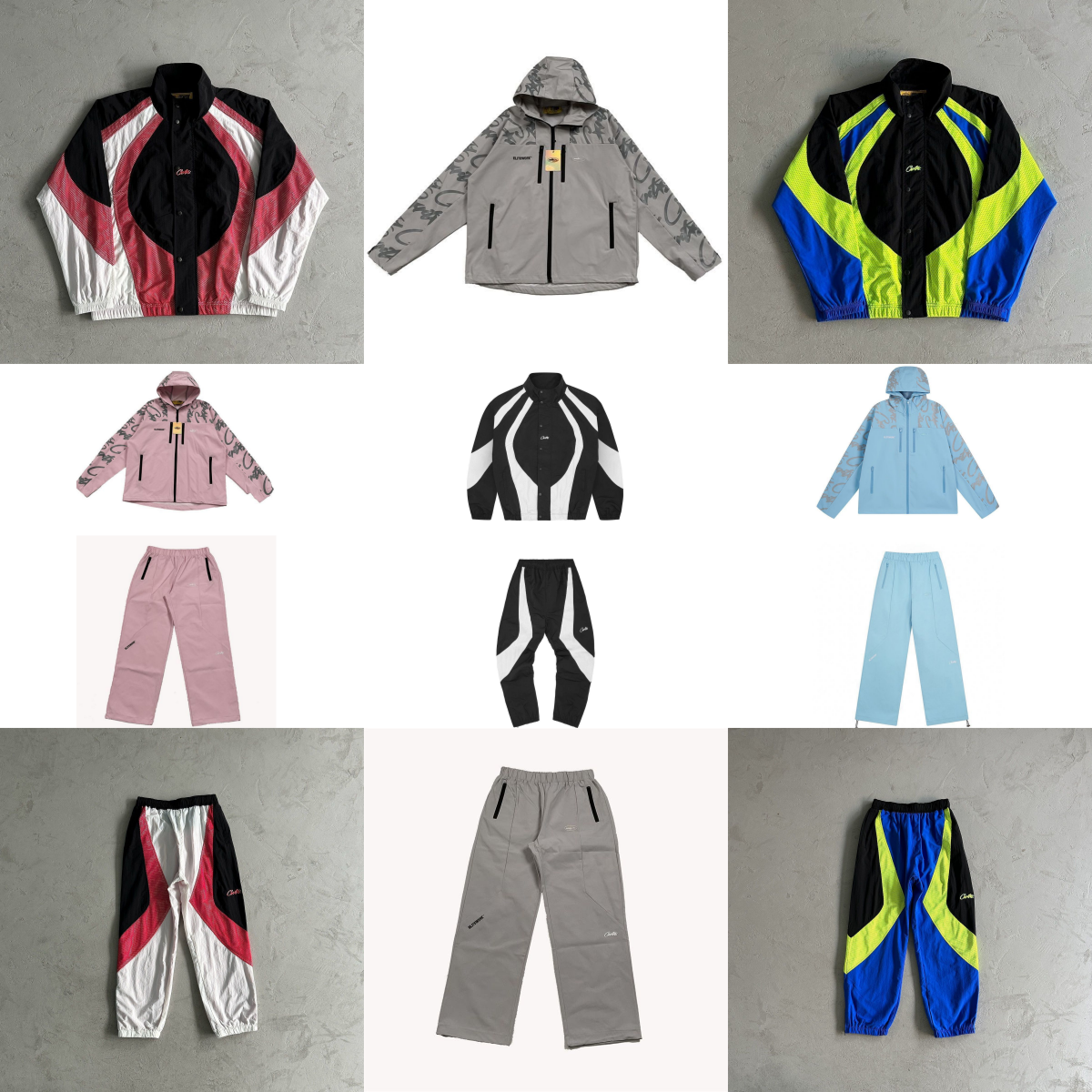 Stylish Color-Blocked Track Suit Set for Men and Women