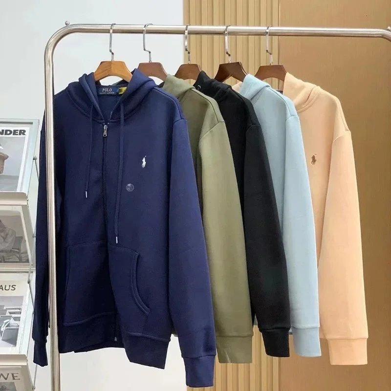Polo Ralph Lauren Zip-Up Hoodie Men's Sweatshirt Casual Hooded Jacket