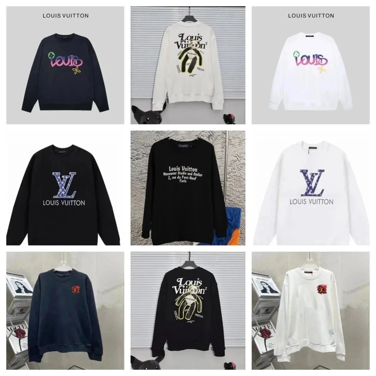 Louis Vuitton Logo Sweatshirts for Men and Women