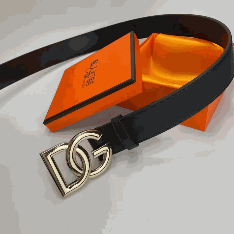 Dolce & Gabbana DG Logo Leather Belt for Men and Women