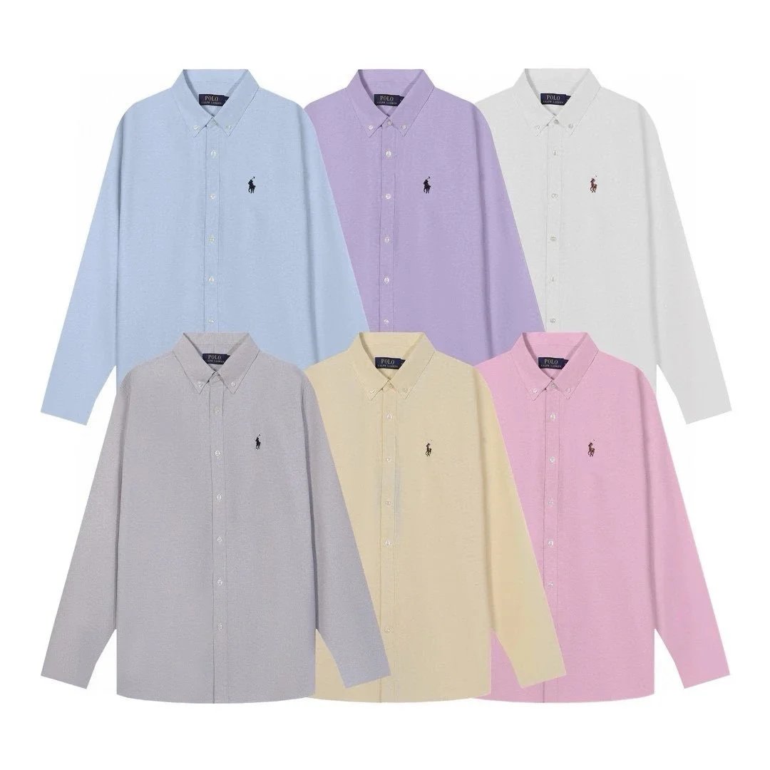 Polo Ralph Lauren Men's Long Sleeve Button-Down Shirt in Pastel Colors