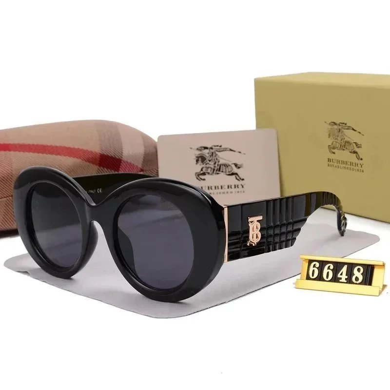 Burberry Black Oversized Sunglasses with Monogram Logo