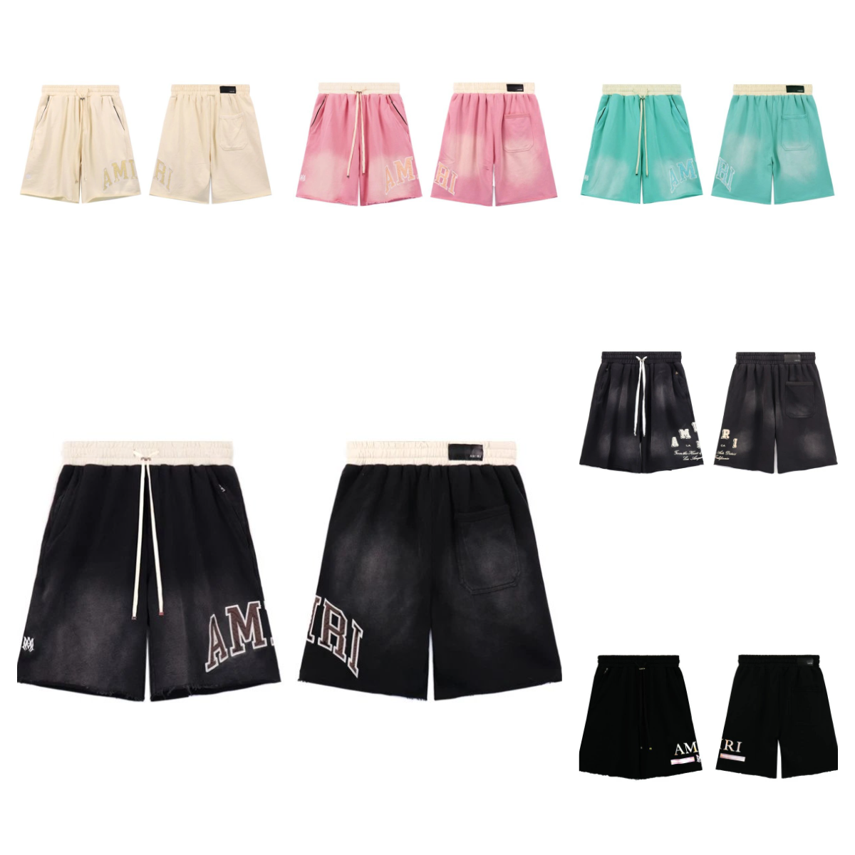 AMIRI Gradient Drawstring Shorts for Men and Women