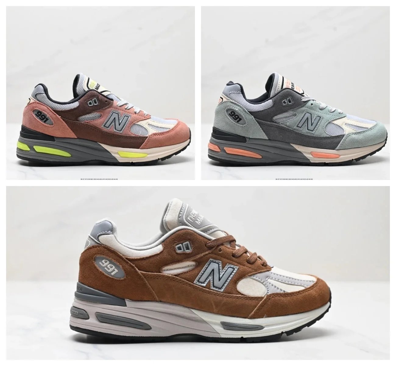 New Balance 991 Sneakers Men Women Running Shoes Classic Retro Athletic Footwear
