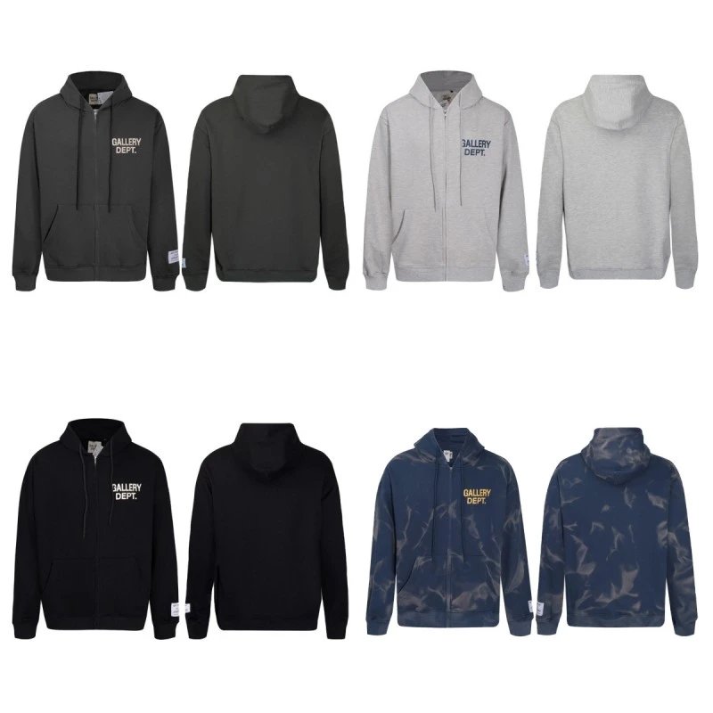 Gallery Dept Zip-Up Hoodie Men's Casual Sweatshirt