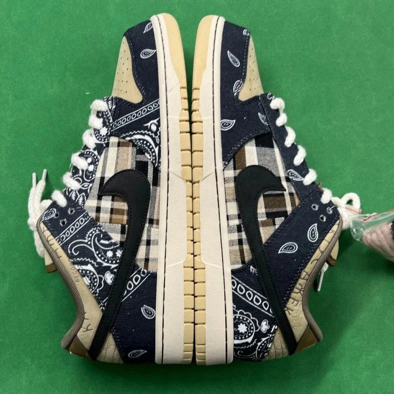 Nike SB Dunk Low Paisley Plaid Blue White Sneakers