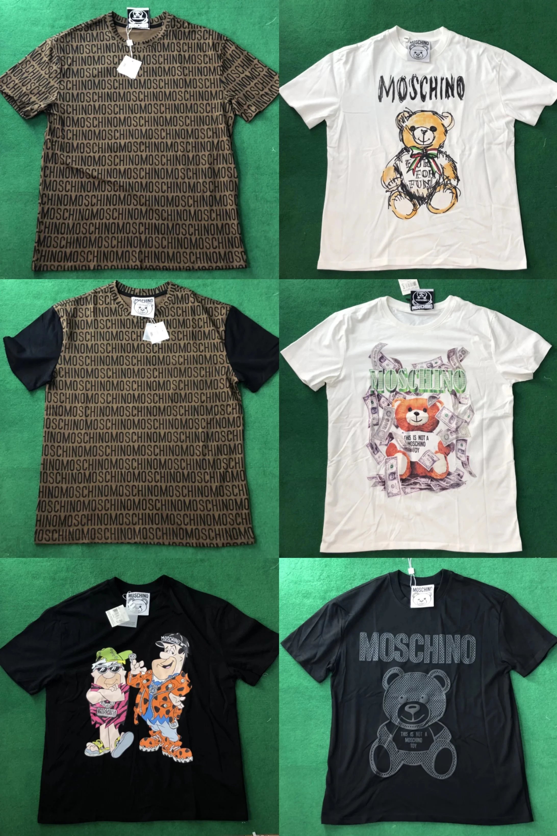 MOSCHINO T-Shirts with Bear and Logo Prints