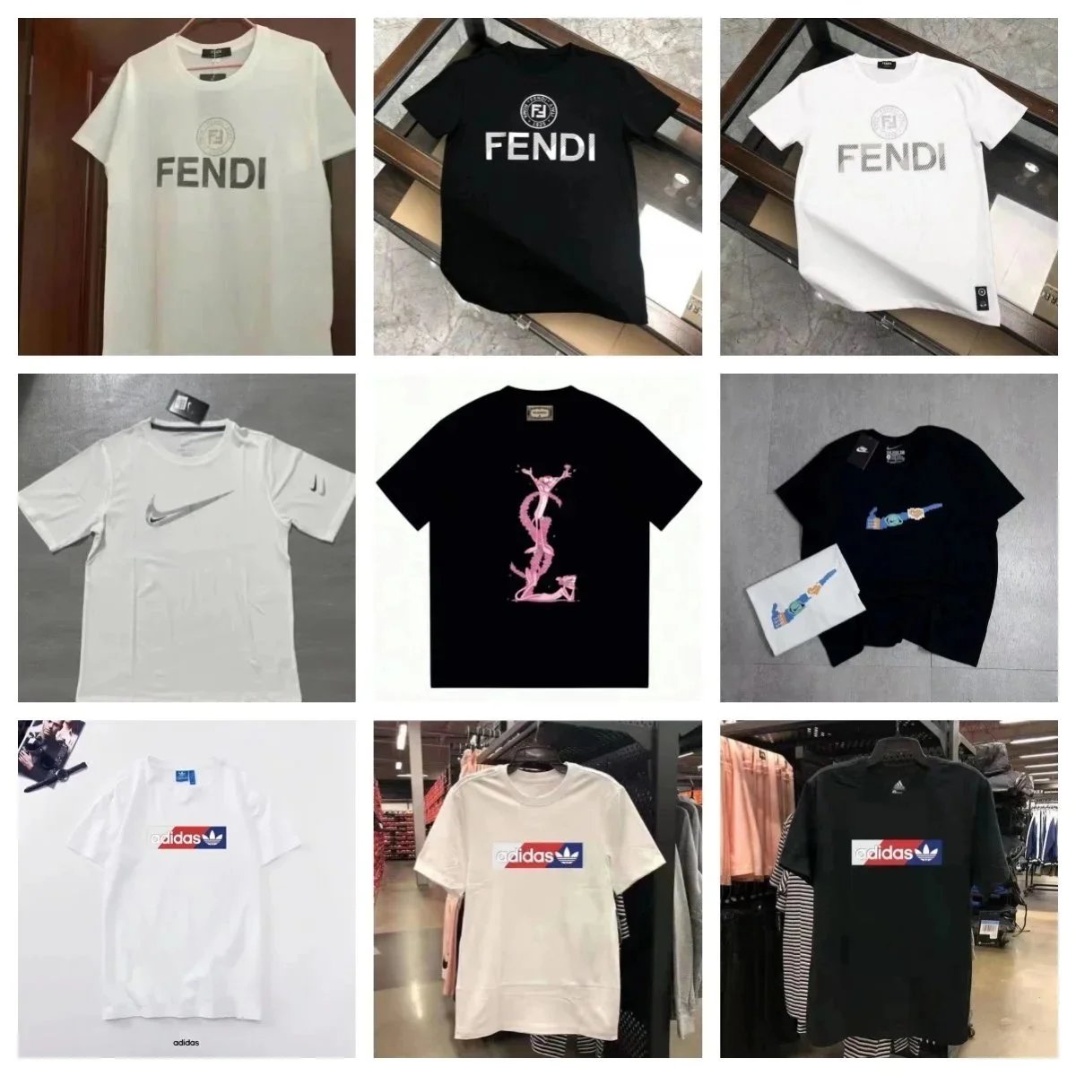 FENDI Logo T-Shirt Men Women Fashion Casual Top